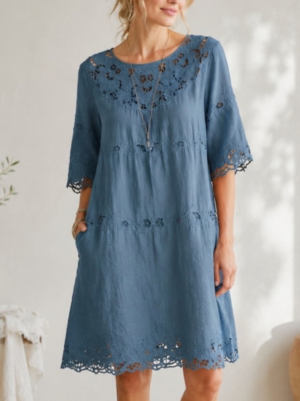 Sundance eyelet cotton dress XXL 20/22
